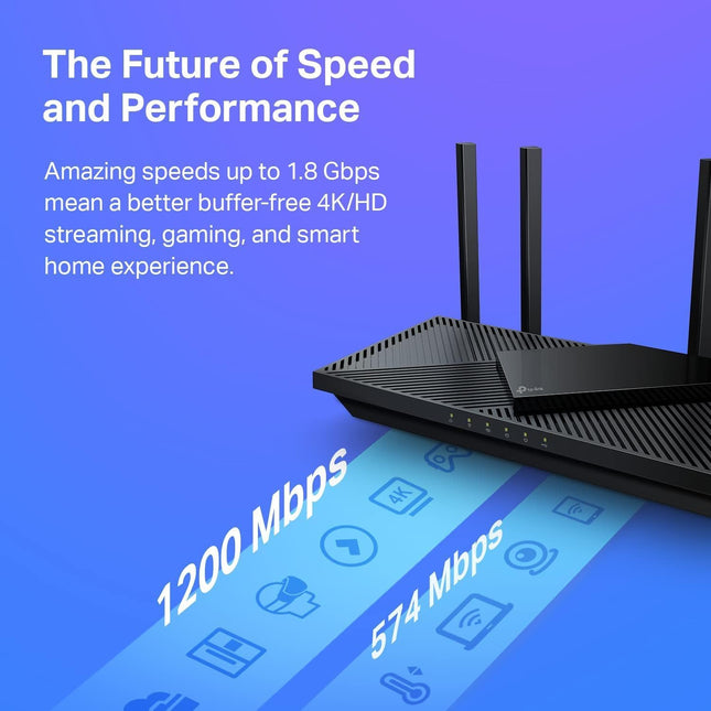 WiFi 6 Router Archer AX21 V4, Dual Band, Gigabit, Alexa, Certified for Humans