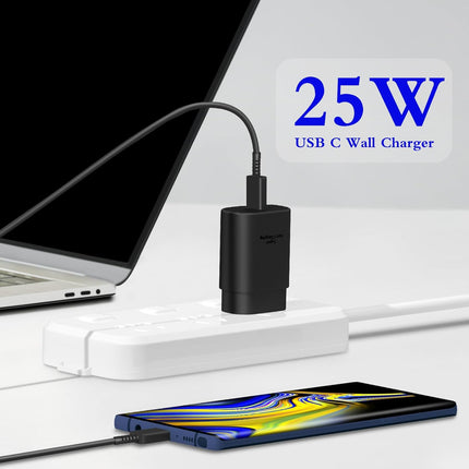 2 Pack 25W USB C Fast Charger with 6FT Type C Cable for iPhone Galaxy