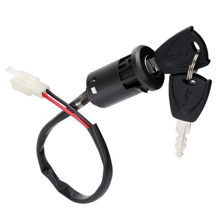 2-Wire Ignition Key Switch Lock, Starter Switch for Electric Trike, Scooter & Golf Cart