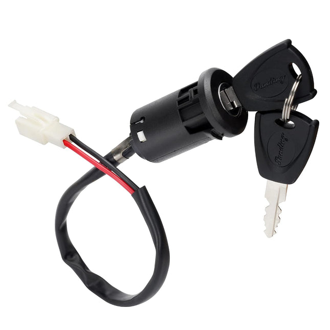 2-Wire Ignition Key Switch Lock, Starter Switch for Electric Trike, Scooter & Golf Cart