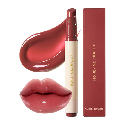 Honey Melting Lip 05 Plum, Hydrating Glossy Lip Balm, Sheer Tint, Korean Makeup