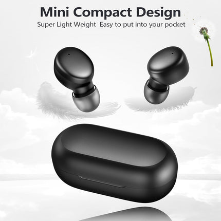 S8 Mini Bluetooth 5.3 Wireless Earbuds 60H Playtime Smart Ring Black Sport Fit