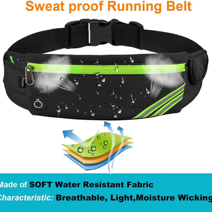 Reflective Running Waist Pack for Jogging, Workout & Outdoor Sports