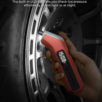 T300 Digital Tire Pressure Gauge 200 PSI, ANSI Grade 2A, Orange, Car & Truck