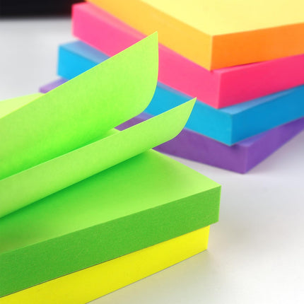 3x3 Inch Sticky Notes – 6 Pack, 100 Sheets Each, Bright Colors, 600 Total