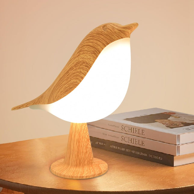 Small Cute Bird Table Lamp – Touch Night Light, 3-Way Dimmable USB Rechargeable