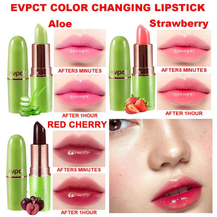 3-Pc Magic Color Changing Lipstick – Waterproof, Long-Lasting, PH Mood