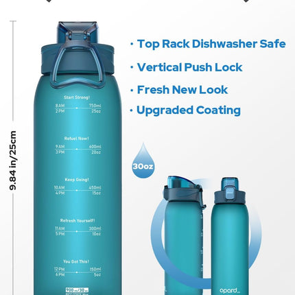 Zip 30 oz Tritan Water Bottle BPA Free Leakproof Flip Top Dishwasher Safe