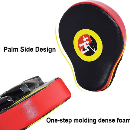 2PCS Curved Boxing Punching Mitts Training Pads for MMA Muay Thai