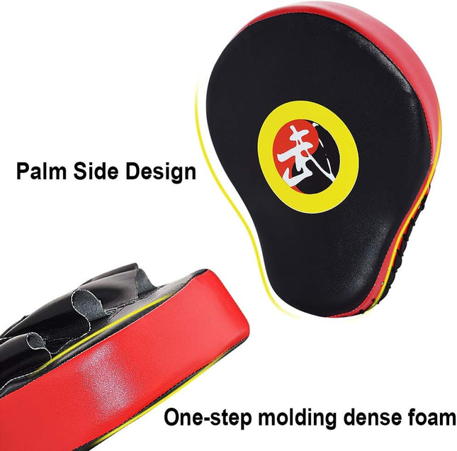2PCS Curved Boxing Punching Mitts Training Pads for MMA Muay Thai