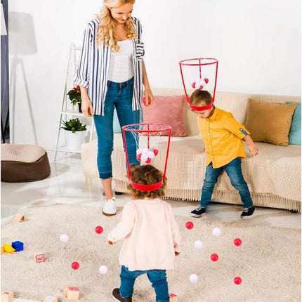 2-Pack Head Hoop Basketball Game – Adjustable Headband with 20 Balls