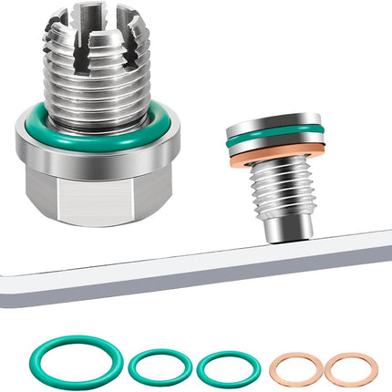 M14.1-1.5x15 Magnetic Oil Drain Plug, Large Backpack Style Self-Tapping Repair Kit
