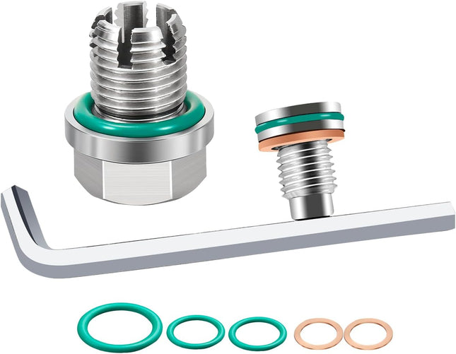 M14.1-1.5x15 Magnetic Oil Drain Plug, Large Backpack Style Self-Tapping Repair Kit