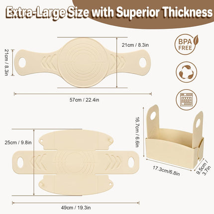2-Piece Silicone Bread Sling Set, Oval & Round Dutch Oven Baking Mats