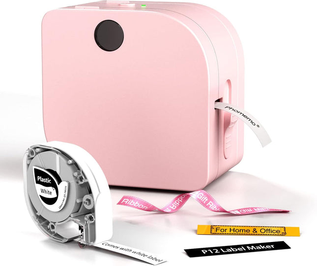 Bluetooth Label Maker Machine – P12 Ribbon Printer for DIY, Office & Home Use