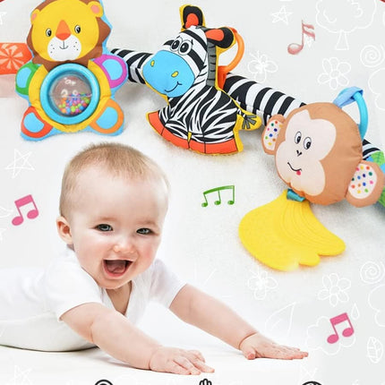 Baby Stroller & Car Seat Arch Toys – Adjustable Hanging Toy Bar Zebra