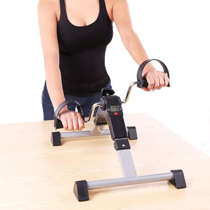 Foldable Under Desk Exercise Bike, Portable Arm & Leg Pedal Exerciser for Home