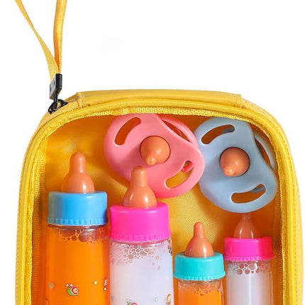 Baby Doll Bottle Accessories – 6 Pcs Feeding Bottles with Disappearing Milk & Juice