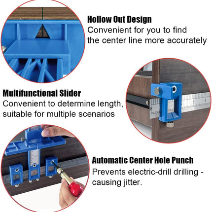 Cabinet Hardware Jig with Center Punch for Drawer Pulls Cabinet Handle Installation