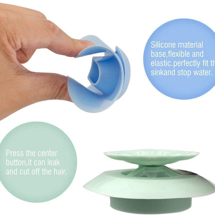 5 Pack Silicone Tub Stopper – Hair Catcher, Easy Install for Bathroom & Kitchen