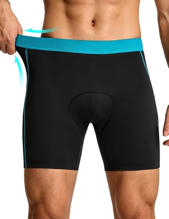 Men's 4D Padded Cycling Underwear, Anti-Slip Breathable Moisture-Wicking Bike Shorts