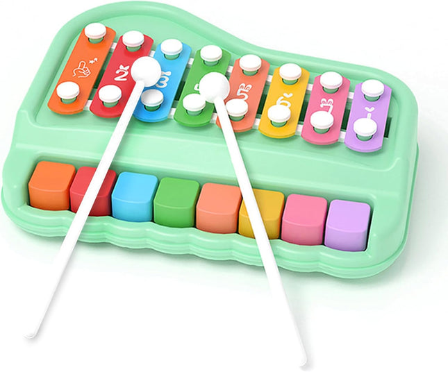 Kids Piano Xylophone Musical Instrument with 8 Colorful Keys for Learning
