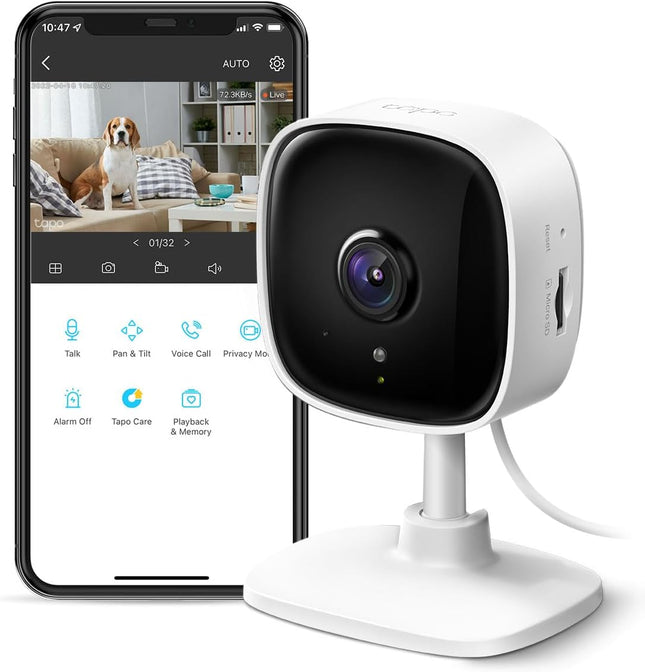 Tapo C100 1080P WiFi Security Camera Motion Detection 2 Way Audio Indoor