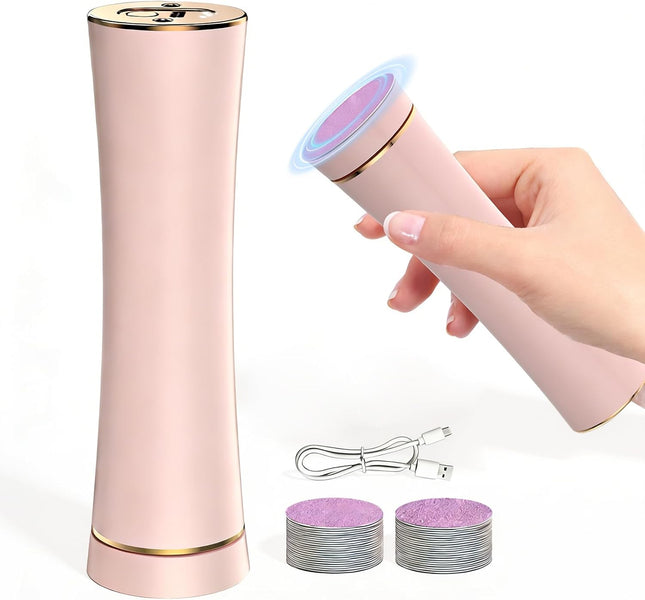 3-Speed Waterproof Electric Foot Callus Remover, Rechargeable Foot File with Sand Discs