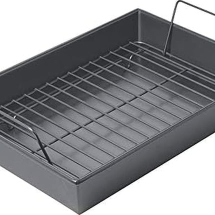 13" x 9" Nonstick Roasting Pan with Rack, Professional Oven Baking Tray