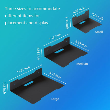 Wall Mount Floating Shelf – Medium Size for TV, Router, Speaker & Decor