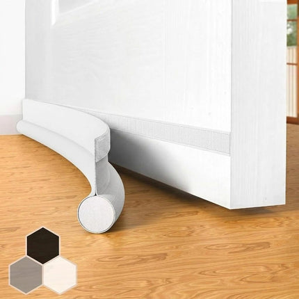 Door Draft Blocker Bottom Seal Cuttable Under Door Insulation Soundproof White