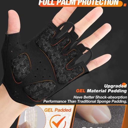 Gel Cycling Gloves for Men Women Shock Absorbing Workout Gym Bike Gloves