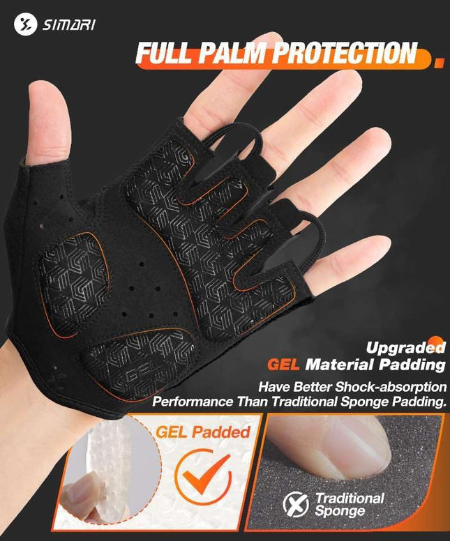 Gel Cycling Gloves for Men Women Shock Absorbing Workout Gym Bike Gloves
