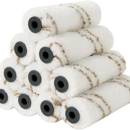 10 Pack Microfiber Paint Roller Covers – 4 Inch, 10mm Nap for All Paint Types
