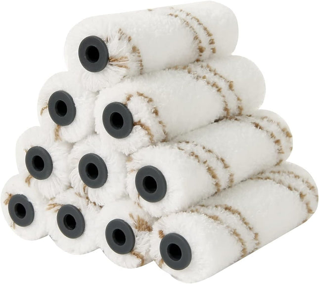 10 Pack Microfiber Paint Roller Covers – 4 Inch, 10mm Nap for All Paint Types