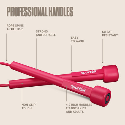 Fitness Jump Rope Adjustable Length Cardio Workout Rope for Boxing Training