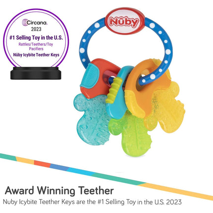 Baby Ice Gel Teether Keys Silicone Teething Toy for Sore Gums 3+ Months