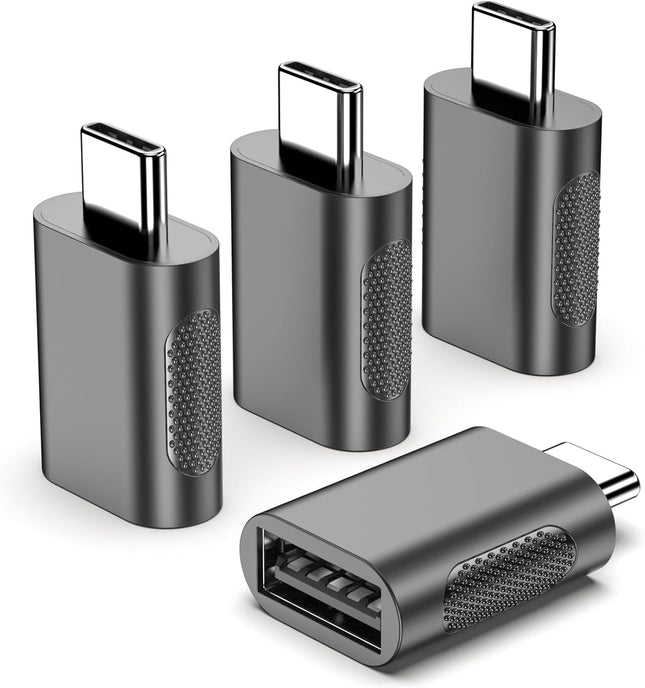 4 Pack USB A to USB C Adapter Converter for MacBook Laptop and Type C Devices