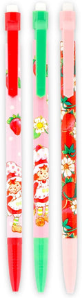 Strawberry Shortcake Doodling Set – Mechanical Pencils, Erasers, Stickers & Pouch