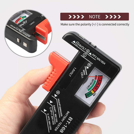 2Pcs Battery Tester Checker – Universal for AA, AAA, 9V, Button Cell, No Battery Needed