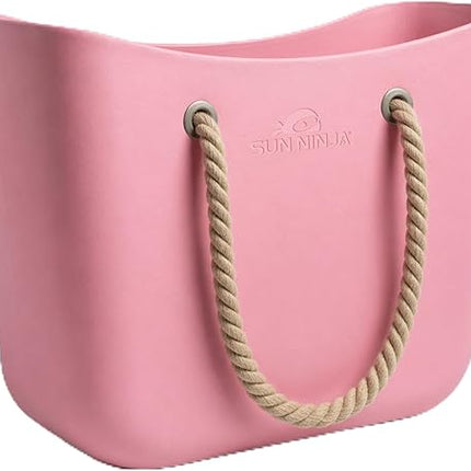 Extra Large Waterproof EVA Rubber Beach Bag Tote with Rope Handles for Beach & Travel