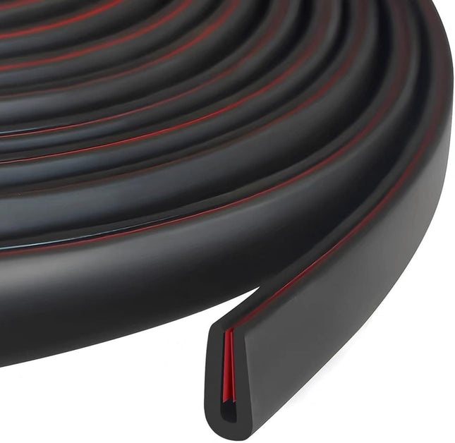10Ft EPDM Rubber Edge Trim Seal Black Self Adhesive U Channel Metal Edge Protector