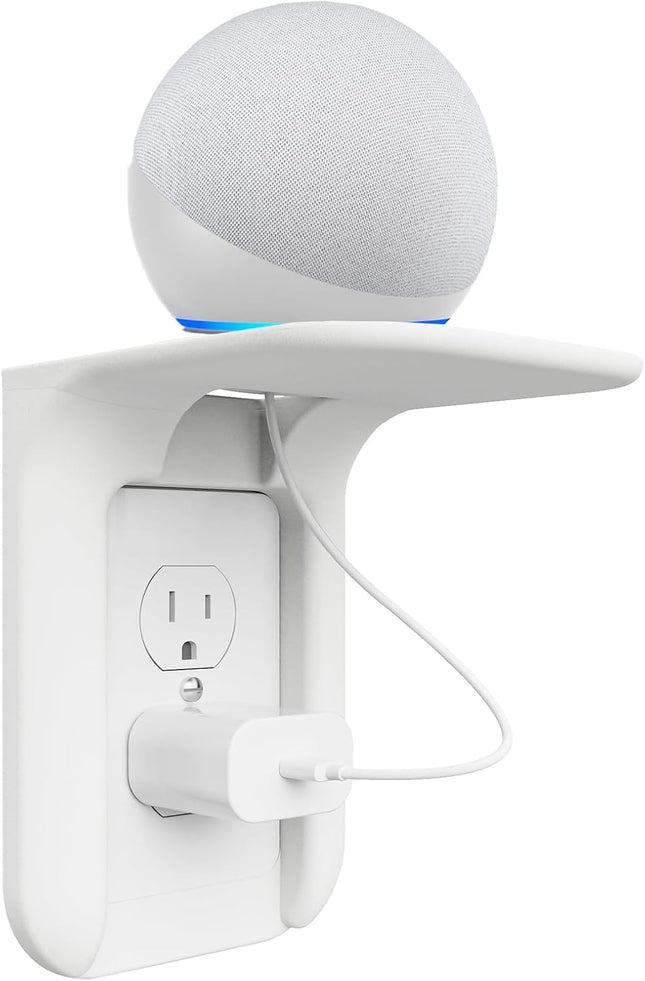 Outlet Shelf Wall Bathroom Shelf – Smart Home Décor for Google Home & Echo