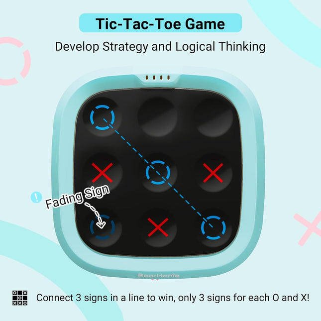 Tic-Tac-Toe 4-in-1 Handheld Game – Educational Toy for Boys & Girls