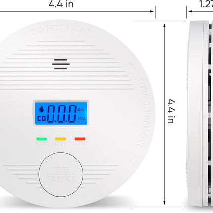 Wireless Smoke & CO Alarm with Dual Sensors for Home Fire & CO Safety