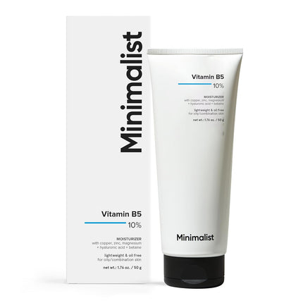 Panthenol Vitamin B5 10% Face Moisturizer 1.7oz, Hydrating Cream for Oily Acne-Prone Skin