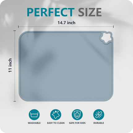 3-Pack Silicone Placemats for Toddlers – Non-Slip, Heat & Stain Resistant