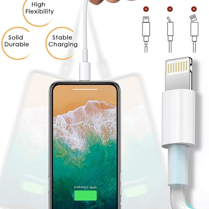 4 Pack MFi Certified Lightning Cable 6FT Fast Charger for iPhone and iPad