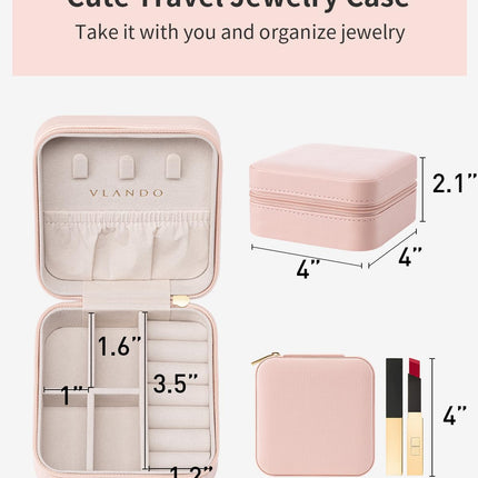 Mini Jewelry Organizer Travel Case for Women Teen Girls Bridesmaid Gift