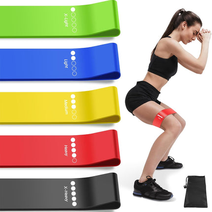 Resistance Bands Set with 5 Levels for Fitness, Yoga & Strength Training